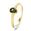 Oval Green Sapphire Rub Over 0.50ct Ring in 18k Yellow Gold