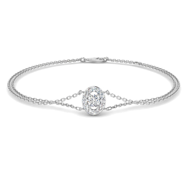 Halo Tennis Silver Bracelet - 925 Fine Silver Jewellery - Shinewine –  Shinewine.co