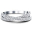 Pave Diamond Half Eternity Crossover Ring 1.00ct G/SI 18k White Gold - All Diamond