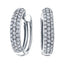 Pave Diamond Hoop Earrings 0.70ct G/SI Quality in 18k White Gold