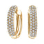 Pave Diamond Hoop Earrings 0.70ct G/SI Quality in 18k Yellow Gold