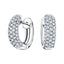 Pave Diamond Hoop Earrings 0.75ct G/SI Quality in 18k White Gold