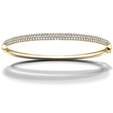 Pave Set Round Diamond Bangle 1.50ct G/SI Diamond in 18k Yellow Gold - All Diamond