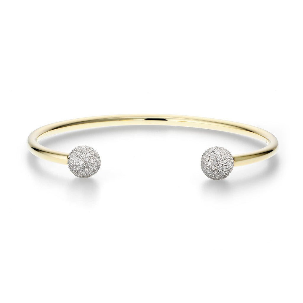 10 Best Diamond Bracelets And Bangles 7 Pave Set Torque Bangle 040Ct Diamond Gsi In 9K Yellow Gold