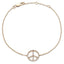 Peace Sign Diamond Bracelet 0.18ct G-SI Quality in 18k Rose Gold - All Diamond