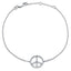 Peace Sign Diamond Bracelet 0.18ct G/SI Quality in 18k White Gold