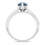 Pear Blue Sapphire and Diamond Engagement Ring 1.50ct Platinum - All Diamond