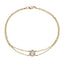 Pear Halo Diamond Bracelet 0.30ct G/SI Quality in 18k Rose Gold