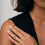 Pear Pink Sapphire & Diamond 0.80ct Halo Ring in Platinum - All Diamond