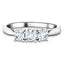 Platinum 0.75ct G/SI Diamond Three Stone Ring - All Diamond