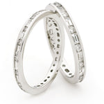 Princess Channel Diamond Full Eternity Ring 0.60ct in Platinum - All Diamond