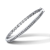 Princess Cut Diamond Bangle 0.90ct G/SI Diamond in 18k White Gold - All Diamond