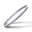 Princess Cut Diamond Bangle 0.90ct G/SI Diamond in 18k White Gold - All Diamond