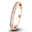 Princess Diamond Half Eternity Ring 0.25ct G/SI 18k Rose Gold 2.5mm