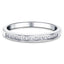 Princess Diamond Half Eternity Ring 0.25ct G/SI 18k White Gold 2.5mm - All Diamond