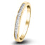 Princess Diamond Half Eternity Ring 0.75ct G/SI 18k Yellow Gold 3.5mm