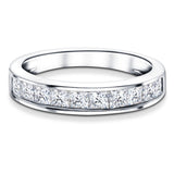 Princess Diamond Half Eternity Ring 1.00ct G/SI in Platinum 3.6mm - All Diamond