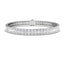Round & Baguette Diamond Bracelet 6.00ct G/SI in 18k White Gold - All Diamond