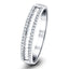 Round & Baguette Diamond Half Eternity Ring 0.33ct G/SI 18k White Gold - All Diamond