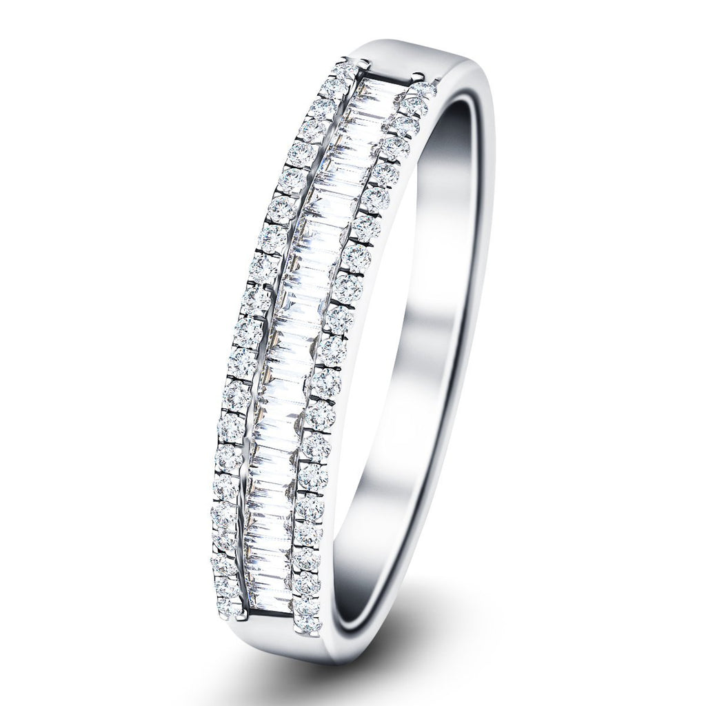 Baguette half hot sale eternity band