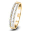 Round & Baguette Diamond Half Eternity Ring 0.50ct G/SI 18k Yellow Gold - All Diamond
