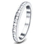Round & Baguette Diamond Half Eternity Ring 0.75ct G/SI in Platinum - All Diamond