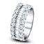Round & Baguette Diamond Half Eternity Ring 1.50ct 18k White Gold 7.0mm