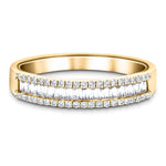 Round & Baguette Diamond Half Eternity Ring 1.50ct G/SI 18k Yellow Gold - All Diamond