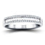 Round & Baguette Diamond Half Eternity Ring 1.50ct G/SI Platinum - All Diamond