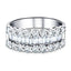 Round & Baguette Diamond Half Eternity Ring 1.50ct Platinum 7.0mm - All Diamond