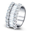 Round & Baguette Diamond Half Eternity Ring 2.70ct G/SI 18k White Gold