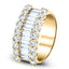 Round & Baguette Diamond Half Eternity Ring 2.70ct G/SI 18k Yellow Gold