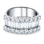 Round & Baguette Diamond Half Eternity Ring 3.00ct G/SI 18k White Gold - All Diamond