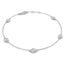Round Diamond Chain Bracelet 0.40ct G/SI in 18k White Gold - All Diamond