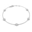 Round Diamond Chain Bracelet 0.75ct G/SI in 18k White Gold - All Diamond