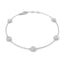 Round Diamond Chain Bracelet 1.00ct G/SI in 18k White Gold