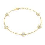 Round Diamond Chain Bracelet 1.00ct G/SI in 18k Yellow Gold - All Diamond