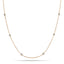 Round Diamond Chain Necklace 0.20ct G/SI 18k Rose Gold 16" - All Diamond