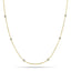 Round Diamond Chain Necklace 0.20ct G/SI 18k Yellow Gold 16" - All Diamond