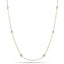 Round Diamond Chain Necklace 0.32ct G/SI 18k Rose Gold 16" - All Diamond