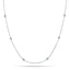 Round Diamond Chain Necklace 0.40ct G/SI 18k White Gold 30" - All Diamond
