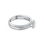 Round Diamond Engagement & Wedding Ring 0.65ct G/SI 18k White Gold - All Diamond