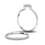 Round Diamond Engagement & Wedding Ring 0.65ct G/SI 18k White Gold - All Diamond