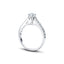 Round Diamond Engagement & Wedding Ring 0.90ct G/SI 18k White Gold - All Diamond
