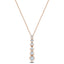 Rub Over Diamond Pendant Necklace 0.40ct G/SI in 18k Rose Gold - All Diamond