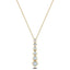 Rub Over Diamond Pendant Necklace 0.40ct G/SI in 18k Yellow Gold - All Diamond