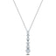 Rub Over Diamond Pendant Necklace 0.65ct G/SI in 18k White Gold