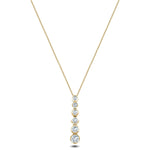 Rub Over Diamond Pendant Necklace 0.65ct G/SI in 18k Yellow Gold - All Diamond