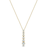 Rub Over Diamond Pendant Necklace 0.65ct G/SI in 18k Yellow Gold - All Diamond