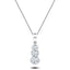 Rub Over Diamond Trilogy Pendant Necklace 0.30ct G/SI 18k White Gold - All Diamond